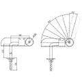 Miniatyrbillede 2 af 5: 2 stk. Sofa Justerbar Højde Vinkel Hardware Sofa Hovedgærde Klik Mekanisme Multifunktionel Justerbar Hængsel 90