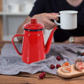 Miniatyrbillede 3 af 4: 1,1l Emalleret Kaffekande Håndtekande Induktion Komfur