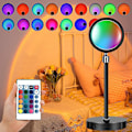 Miniatyrbillede 1 af 5: RGB Solnedgang Regnbue Projektionslampe Tiktok LED Natlampe
