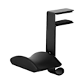 Miniatyrbillede 1 af 5: Hovedetelefon Metal Hænger Skrivebordsmontering Holder Headset Stativ Klemme Krog Display Stativ Black