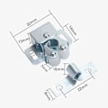 Miniatyrbillede 4 af 5: Hjem Dobbelt Rulle Hjul Til Fangst Lukning Skab Dør Møbler. (sølv)(10stk)