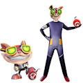 Miniatyrbillede 1 af 5: Hextech Mayhem Børnebody Jumpsuit Performance Fancy Up Kostume 5-6 Years