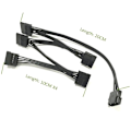 Miniatyrbillede 5 af 5: 4-pins IDE til 5 SATA Splitter - Strømkabel 1 til 5 Bærbar SATA Forlængerkabel
