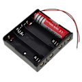 Miniatyrbilde 2 av 5: Batterilagringsboks i plast for 4 x 18650 batterier med 6 ledninger