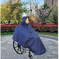 Miniatyrbillede 2 af 5: Robust Rollestol Poncho Genanvendelig Fuld Vandafvisende Forreste Hætte Dækning Lynlås Rollestol Kappe