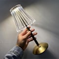 Miniatyrbillede 4 af 5: Krystal Bordlampe Nordisk Skørt Modellering Soveværelse Kreativ
