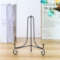 Miniatyrbilde 3 av 5: 2-pakks Jern Displaystativ, Svart Jern Staffeli Plate Display Fotoholder Stativ, Viser Bilde Rammer, Dekorative Plater, Tabletter Og Kunst 4 Tommer 8 inch