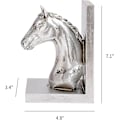 Miniatyrbillede 2 af 5: Bogstøtter, sølv Bogstøtter Hest Form Bogstøtter Hylde Bog Stopper Holder