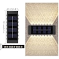 Miniatyrbild 2 av 4: 2-pack Solcellslampa för Utomhusvägg Vattentät 16 LED Veranda