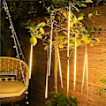 Pikkukuva 2 / 5: LED-meteorisadevalot Aurinkovoimalla 8 Putkea 30cm Garland
