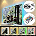Miniatyrbillede 4 af 5: 12 RGB 5050 SMD Vandtæt USB LED Sort Stribelys