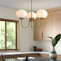 Pikkukuva 2 / 5: Led-riipusvalaisin Mid-Century 3/5 Valoa Sputnik-kattokruunut
