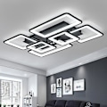 Miniatyrbillede 1 af 5: 90cm LED Loftlampe 120w Moderne 6-kvadratisk Akryl Sort