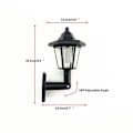 Miniatyrbillede 3 af 5: 2 stk. Solcelle-Væglamper Udendørs Led Retro Sekskantet Lampe