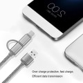 Miniatyrbillede 1 af 5: 2-i-1 Lang Micro USB Kabel til iPhone Opladning