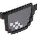 Miniatyrbilde 4 av 5: Nyhet Pixelert Mosaikk Solbriller For Fester, Merkelig Bursdagsfest Prom Selfie Briller (svart)(2stk)