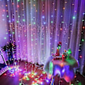 Miniatyrbillede 3 af 5: LED Vindue Gardin Lysstreng 3x3m Bryllupsdekoration 300 LED'er