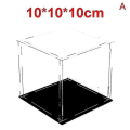Miniatyrbillede 4 af 5: 30cm Perspex Akryl Displaykasse H-boks Plastbase Støvfri Figur Trofæ