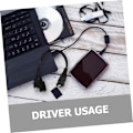 Miniatyrbild 8 av 8: Micro USB till USB-A OTG Adapter Dubbel Port Svart Kompatibel Mobiler Surfplattor Lätt att Bära
