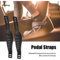 Miniatyrbillede 4 af 5: 1 Par Cykelpedalstropper til Træning, Robust Justerbar Længde Universal Pedalstropper