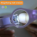 Miniatyrbillede 2 af 5: LED Lys Forstørrelsesglas Negleklippere Bærbar Foldbar Vandafvisende Hjem Praktisk Multifunktionel