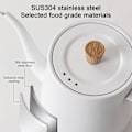 Pikkukuva 4 / 5: Sähköinen vesikeitin, hanhenkaulakeitin, 800 ml, kahvi- ja teekattila, ruostumaton teräs, nopea lämmitys, automaattinen sammutus ja kuivakäynnin suojaus