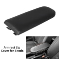 Miniatyrbillede 4 af 5: Armlænslåge Dækslet Midterkonsol Armlæn Opbevaringsboks Låg Dækslet Til Skoda Octavia Fabia Roomster Rapid Soft Cloth