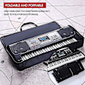 Miniatyrbillede 3 af 5: 61-Tast Keyboardtaske, bærbar holdbar Keyboard Gig Taske Oxford Klud Polstret Vandafvisende Keyboa