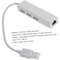 Miniatyrbild 2 av 8: 1 st USB-omvandlare Hub Nätverksport USB-datoradapter