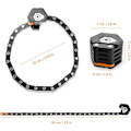 Miniatyrbilde 2 av 5: Sykkellås, Bærbar Kompakt Folding Chain, Folding Aluminium Alloy Lås Med Nøkler Og Matchende Lås