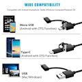 Miniatyrbild 3 av 5: 1600x 3-i-1 USB Digital Mikroskop Typ-C 8 LED-kamera