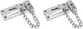 Kedjelås Dörrkedja Dörrlås Kedjelås Dörrlås Rostfritt Stål Säkerhet (silver) (2-pack)