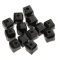 Miniatyrbillede 5 af 5: 50 stk. 6mm Glas Krystal Kvadratiske Terningperler Til DIY Smykkefremstilling Sort