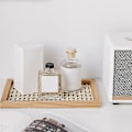 Miniatyrbilde 3 av 3: Nordisk Rattanflettet Brett i Tre, Håndlaget, Rektangulært