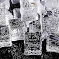 Miniatyrbillede 1 af 5: 100 Stykker Klar Falsk Isbiter Kvadratiske Akrylsten Akryl Klar Issten Falsk Isbiter Display Bryllup Display Vase