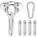 Miniatyrbillede 1 af 4: Rustfrit Stål Øjeplade Snap Hæk Carabiner Skruer Loft