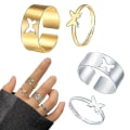 Miniatyrbild 2 av 4: 2 st Fjärilsringar Fjärils Par Matchande Vänskap Söta Trendiga Snygga Ringar Set-guld
