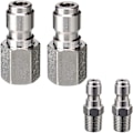 Miniatyrbillede 1 af 5: 1/4 Tomme Hun-NPT Fitting, 1/4 Tomme Han-NPT Fitting