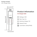 Miniatyrbilde 2 av 5: Tsleen 100 stk G4 Halogen Varmt Hvit 12v 20w Lyspærer