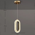 Miniatyrbild 3 av 5: LED-Hänglampa 12cm Lykta Design Metall Förkromad 220v
