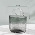 Miniatyrbillede 4 af 5: Nordisk Glas Fiskekum Glas Vase Transparent Taske Hydroponisk Blomsterarrangement Vase Borddekoration Håndtaske Glas Vase