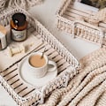 Miniatyrbild 3 av 4: Dekorativa Fack i Rattan för Hemmet, Kvadratisk, Vit, Stor