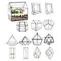 Pikkukuva 3 / 5: Geometrinen Lasinen Kukkaruukku Terrarium Laatikko Mehikasvien Istutusastia