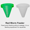 Miniatyrbillede 5 af 5: 4 stk. Akvarie Nematode Foder, Levende Blodorm Plastik Keglekop Formet Kurv Foder