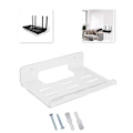 Miniatyrbillede 2 af 5: Akryl Router Vægbeslag Nem At Installere Flydende Router Dvd Afspiller Stativ Stativ Router Hylde Til