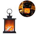 Miniatyrbilde 1 av 5: LED Flamme Lantern Lamper Peis Effekt Lys Dekor