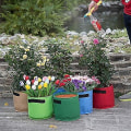 Miniatyrbillede 4 af 5: Sæt med 2 Plantesække med Håndtag til Tomater og Kartofler til Havearbejde, Blomster, Planter