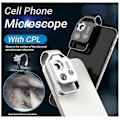 Miniatyrbillede 3 af 5: Nanozoom 200x Forstørrelseszoom, Nanozoom Mobiltelefonlinse - Fremragende 002 white with cpl