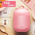 Miniatyrbilde 1 av 4: 700ml Vakuumisolert Termosmatboks i Rustfritt Stål, Rosa