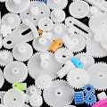 Miniatyrbillede 3 af 5: 85 stk. Plastik Gear Rack Modelfremstilling Trækhjul Bælte Snekkegear